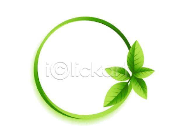 사람없음 EPS 일러스트 해외이미지 원형 잎 초록색 프레임