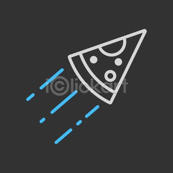 사람없음 EPS 라인아이콘 일러스트 해외이미지 검은색 피자 피자조각