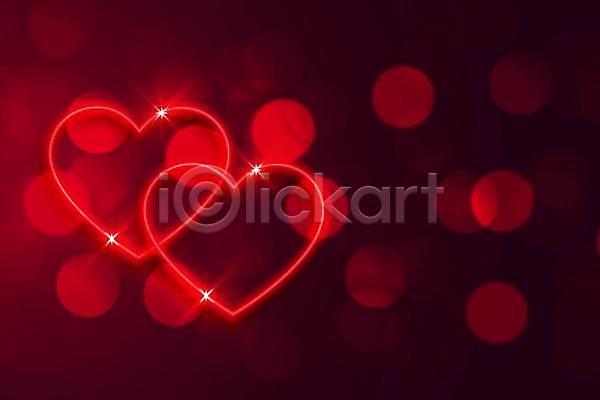 사랑 축하 행복 사람없음 EPS 일러스트 해외이미지 네온 디자인 백그라운드 보케 빛 빨간색 하트 효과