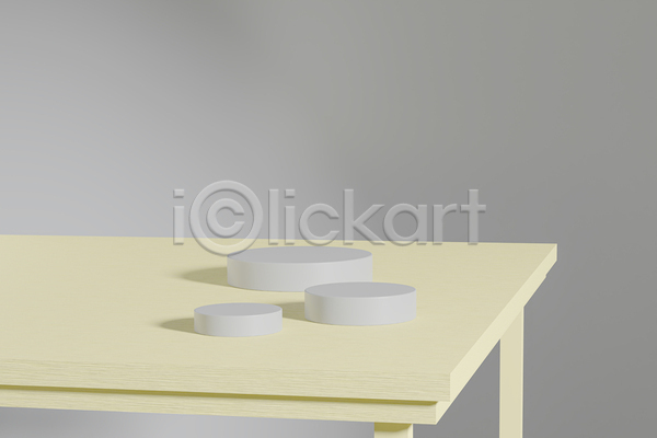 사람없음 3D JPG 포토 해외이미지 노란색 단상 백그라운드 탁자 포디움 회색배경