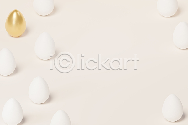 사람없음 3D JPG 포토 해외이미지 계란 금색 미니멀 베이지색배경 심플 여러개 카피스페이스 흰색