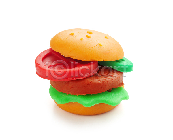사람없음 JPG 포토 해외이미지 미니어처 오브젝트 작음 장난감 패스트푸드 햄버거 흰배경
