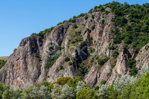 사람없음 JPG 포토 해외이미지 강 나무 독일 맑음 보호구역 봄 산 스포츠 언덕 오르기 유럽 자국 자연 지질학 초록색 파란색 풍경(경치) 하늘 하이킹