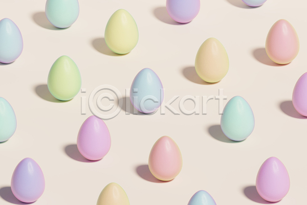 사람없음 3D JPG 포토 해외이미지 계란 그림자 미니멀 베이지색배경 심플 여러개 컬러풀 패턴