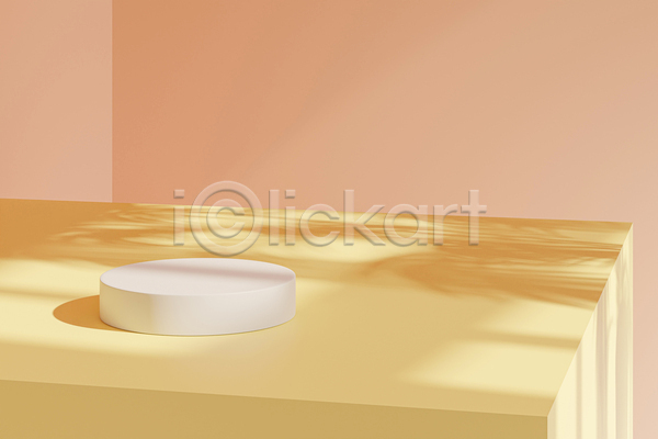 사람없음 3D JPG 포토 해외이미지 그림자 노란색 단상 백그라운드 주황색배경 탁자 포디움
