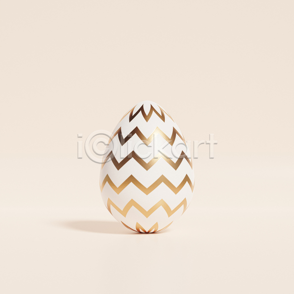 사람없음 3D JPG 포토 해외이미지 계란 미니멀 베이지색배경 줄무늬 지그재그 한개