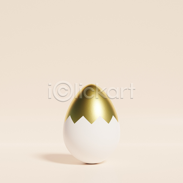 사람없음 3D JPG 포토 해외이미지 계란 금색 무늬 미니멀 베이지색배경 심플 지그재그 한개 흰색