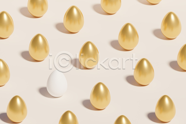 사람없음 3D JPG 포토 해외이미지 계란 금색 미니멀 베이지색배경 심플 여러개 패턴