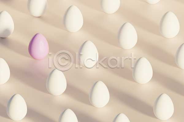 사람없음 3D JPG 포토 해외이미지 계란 그림자 미니멀 베이지색배경 분홍색 심플 여러개 패턴 흰색