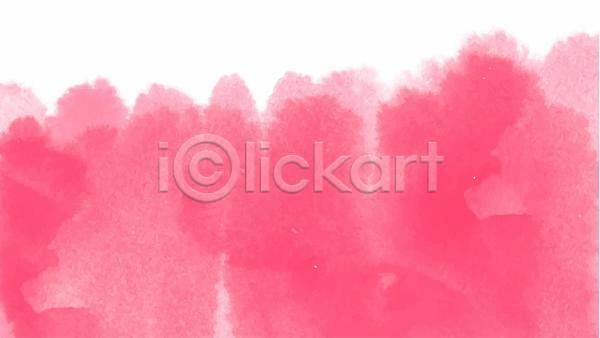 사람없음 EPS 일러스트 해외이미지 백그라운드 번짐 분홍색 붓터치 수채화(물감) 카피스페이스