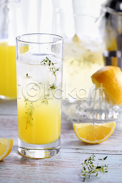 사람없음 JPG 포토 해외이미지 과실주 과즙기 레몬 브랜디 잔 칵테일 허브