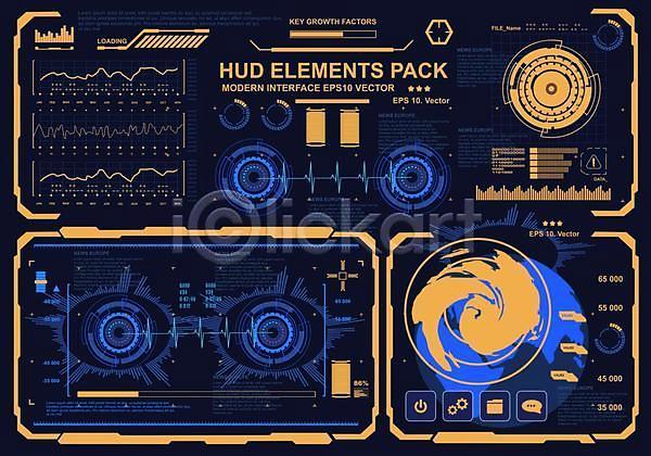 사람없음 EPS 일러스트 해외이미지 SF UI 디지털 사이버 인터페이스 인포그래픽