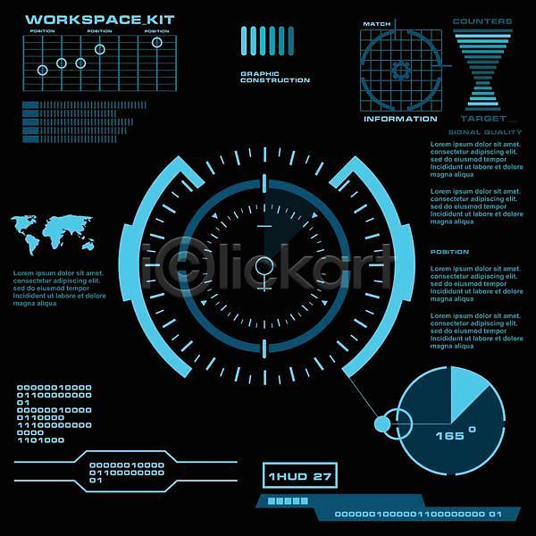 사람없음 EPS 일러스트 해외이미지 SF UI 디지털 사이버 인터페이스 인포그래픽