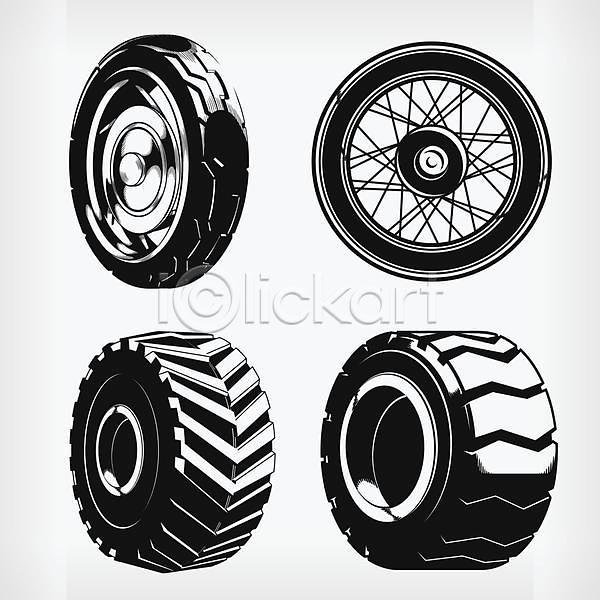 클래식 사람없음 EPS 일러스트 해외이미지 검은색 골동품 디자인 바퀴 복고 타이어