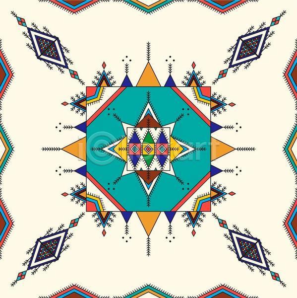 사람없음 JPG 일러스트 해외이미지 격자 기하학 디자인 마름모 백그라운드 사각형 삼각형 스타일 아랍 전통무늬 패턴