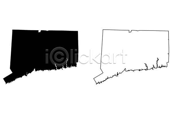 EPS 실루엣 아이콘 일러스트 해외이미지 흑백 검은색 경계선 디테일 미국 사인 선 심플 윤곽 전국 지도 지리 흰색