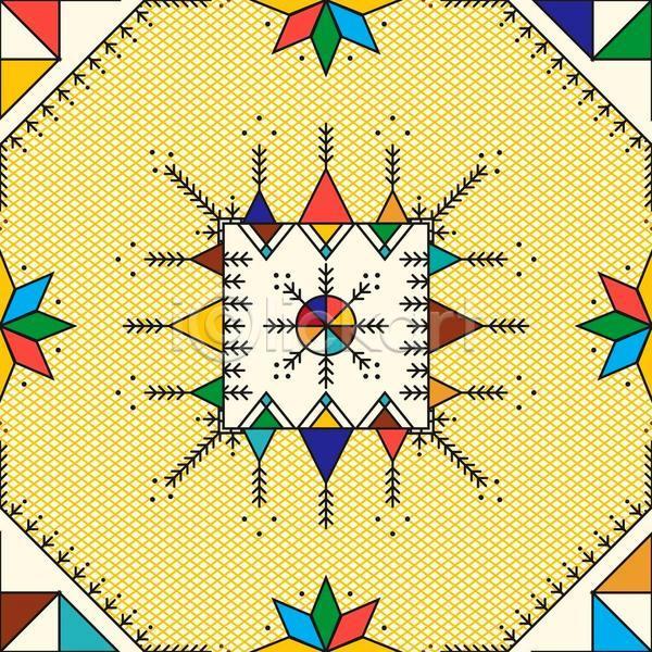 사람없음 JPG 일러스트 해외이미지 격자 기하학 디자인 백그라운드 사각형 삼각형 스타일 아랍 원형 전통무늬 패턴