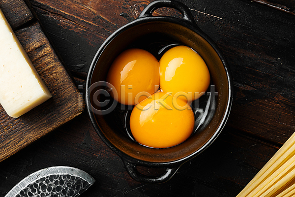사람없음 JPG 포토 하이앵글 해외이미지 계란 계란요리 날계란 노른자 음식