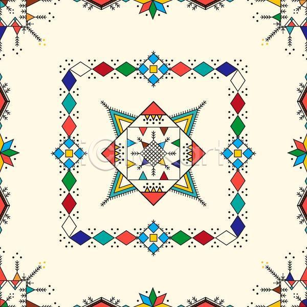 사람없음 JPG 일러스트 해외이미지 격자 기하학 디자인 백그라운드 사각형 삼각형 스타일 아랍 전통무늬 패턴