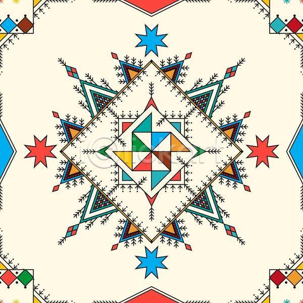 사람없음 JPG 일러스트 해외이미지 기하학 디자인 바람개비 백그라운드 사각형 삼각형 스타일 아랍 전통무늬 패턴