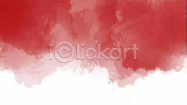 사람없음 EPS 일러스트 해외이미지 백그라운드 번짐 붓터치 빨간색 수채화(물감) 카피스페이스