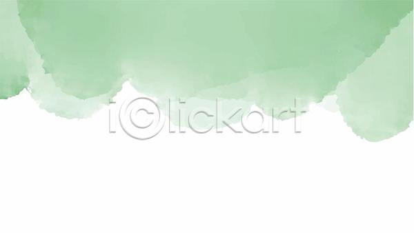 사람없음 EPS 일러스트 해외이미지 백그라운드 번짐 붓터치 수채화(물감) 초록색 카피스페이스
