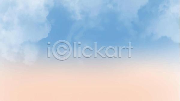 사람없음 EPS 일러스트 해외이미지 구름(자연) 백그라운드 번짐 분홍색 붓터치 수채화(물감) 카피스페이스 파란색 하늘