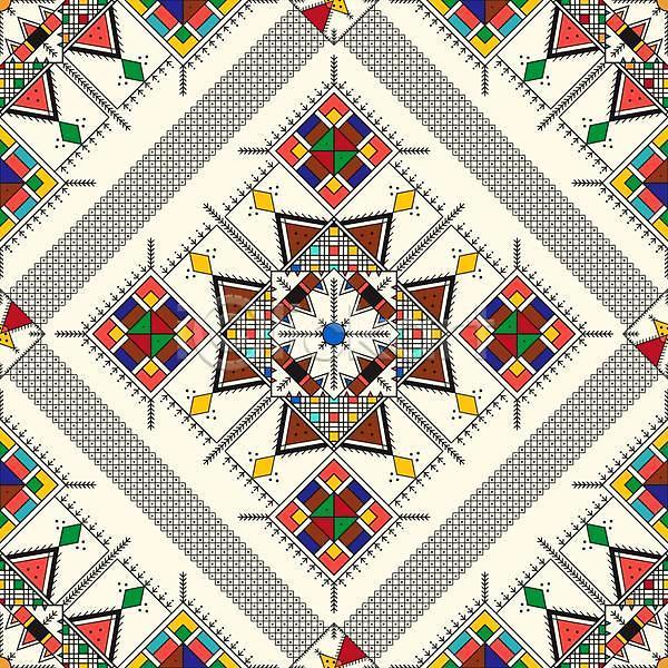 사람없음 JPG 일러스트 해외이미지 격자 기하학 디자인 백그라운드 사각형 삼각형 스타일 아랍 전통무늬 패턴