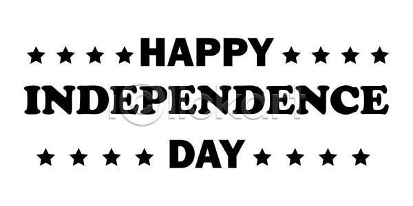 애국심 축하 행복 EPS 일러스트 해외이미지 4 7월 검은색 고립 기념 단어 독립 디자인 디지털 미국 별 심볼 이벤트 전국 축제 텍스트 포스터 플랫 해외일러스트 휴가 흰색