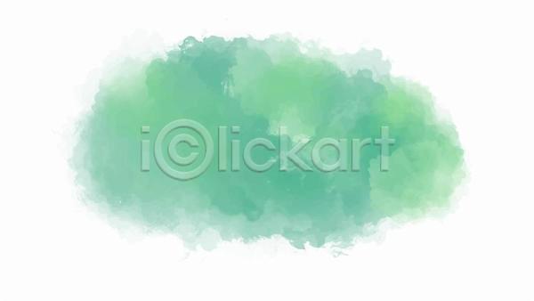 사람없음 EPS 일러스트 해외이미지 백그라운드 번짐 붓터치 수채화(물감) 초록색 카피스페이스