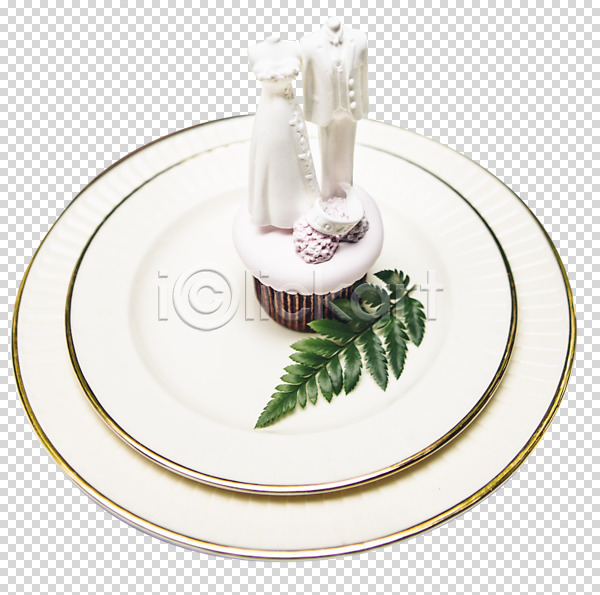 사람없음 PNG 편집이미지 결혼 결혼소품 결혼케이크 나뭇잎 접시 컵케이크 편집소스