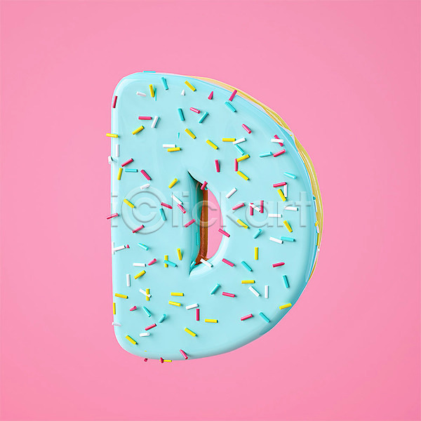 사람없음 3D PSD 디지털합성 편집이미지 3D소스 D 대문자 도넛 디저트 백그라운드 분홍색 알파벳 영어 오브젝트 타이포그라피 텍스트 편집소스 한개