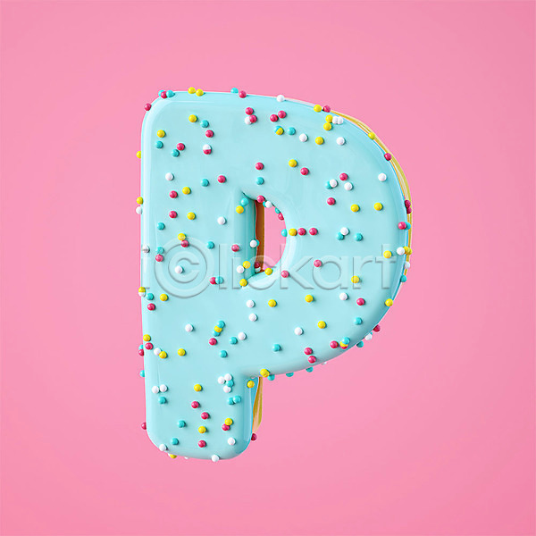 사람없음 3D PSD 디지털합성 편집이미지 3D소스 P 대문자 도넛 디저트 백그라운드 분홍색 알파벳 영어 오브젝트 타이포그라피 텍스트 편집소스 한개