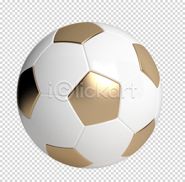 사람없음 3D PNG 디지털합성 편집이미지 3D소스 금색 오브젝트 축구공 편집 편집소스 한개 흰색