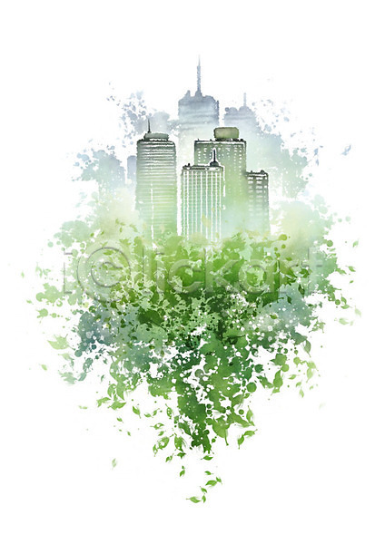 사람없음 PSD 일러스트 건물 공원 나무 도시 라이프스타일 빌딩 숲 에코 잎 자연 초록색 친환경 캘리그라피 환경