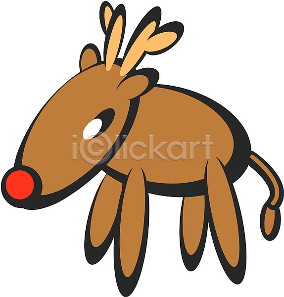 상상 사람없음 EPS 아이콘 겨울 기념일 동물 루돌프 사슴 육지동물 척추동물 캐릭터 크리스마스 클립아트 포유류 한마리