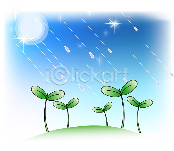 사람없음 EPS 일러스트 계절 나뭇잎 백그라운드 봄 봄비 비(날씨) 빗방울 사계절 새싹 식물 야외 자연 주간 클립아트 풍경(경치)