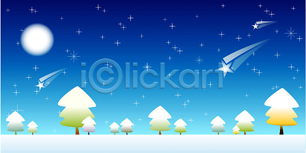 사람없음 EPS 일러스트 겨울 겨울배경 계절 나무 눈(날씨) 달 백그라운드 사계절 야간 야외 유성 자연 초원(자연) 풍경(경치)