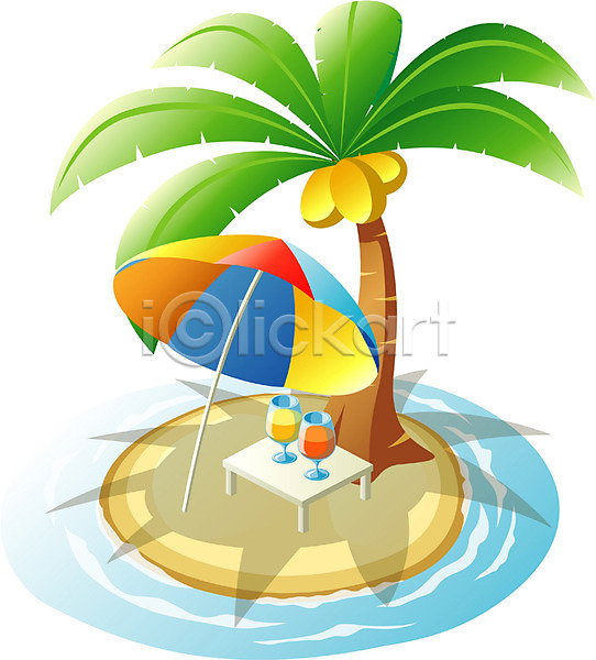 여유 휴식 사람없음 EPS 아이콘 계절 나무 무인도 물 바캉스 섬 식물 야자수 여름(계절) 여름휴가 여행 음료 잔 컵 탁자 파라솔 휴가 휴양지