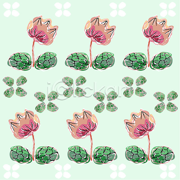 사람없음 EPS 일러스트 꽃 꽃무늬 디자인 무늬 문양 백그라운드 벽지 튤립 패턴 포장지