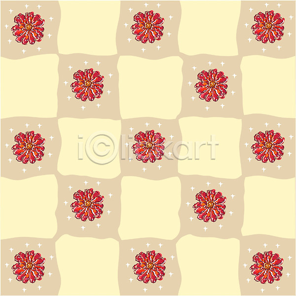 사람없음 EPS 일러스트 꽃 디자인 무늬 문양 바둑판무늬 백그라운드 벽지 사각형 패턴 포장지