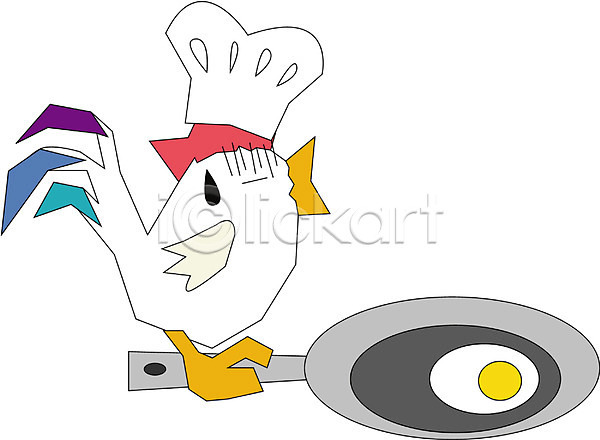 사람없음 EPS 일러스트 계란 계란프라이 닭 닭캐릭터 동물 병아리 새캐릭터 요리사 조류 척추동물 치킨 캐릭터 클립아트 파티 한마리