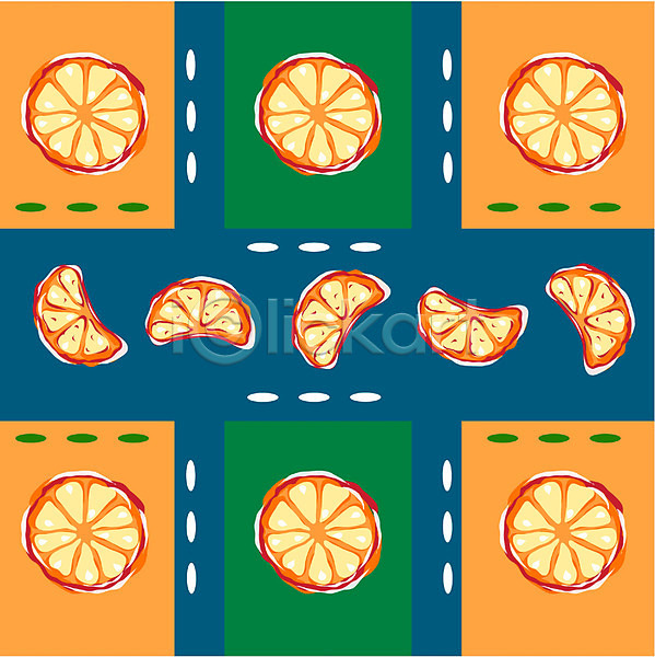 사람없음 EPS 일러스트 과일 무늬 문양 백그라운드 벽지 오렌지 패턴 포장지