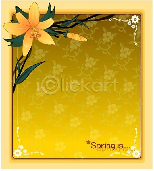 사람없음 EPS 일러스트 템플릿 꽃 꽃백그라운드 나리꽃 노란색 백그라운드 백합(꽃) 식물 여름꽃 자연 컬러