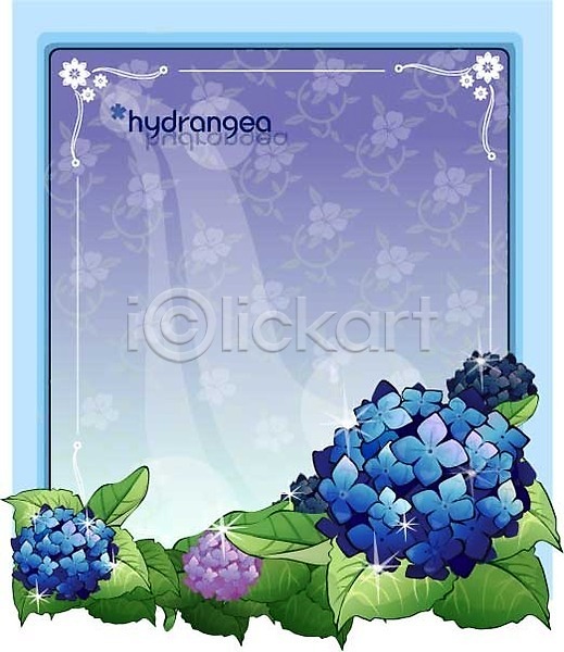 사람없음 EPS 일러스트 템플릿 꽃 꽃백그라운드 백그라운드 수국 식물 여름꽃 자연 컬러 파란색