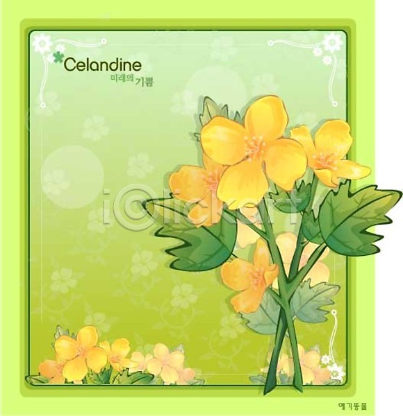 사람없음 EPS 일러스트 템플릿 꽃 꽃백그라운드 노란색 들꽃 백그라운드 봄꽃 식물 애기똥풀 자연 컬러
