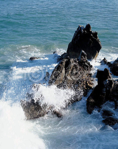 사람없음 JPG 포토 돌(바위) 물보라 바다 바위(돌) 야외 자연 절벽 주간 파도 풍경(경치)