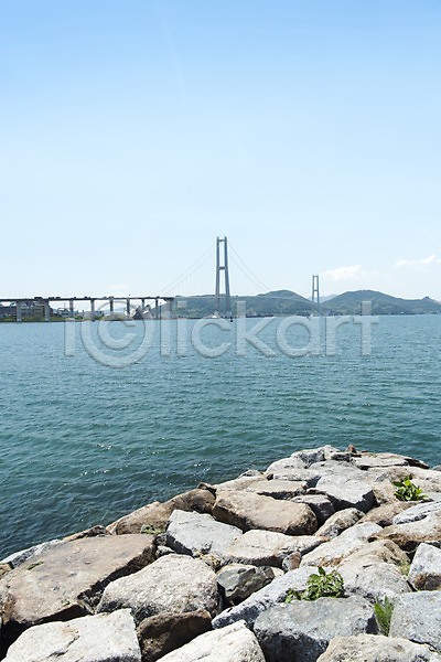 사람없음 JPG 포토 맑음 바다 야외 여수 이순신대교 주간 풍경(경치) 한국