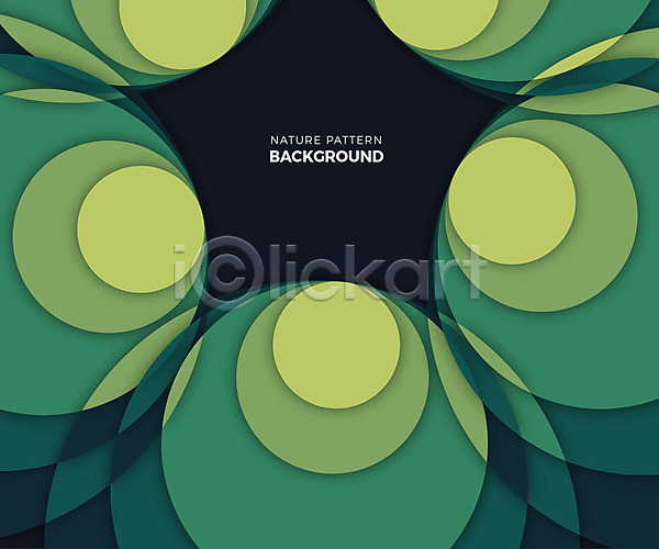 사람없음 AI(파일형식) 일러스트 겹침 꽃 네이처 디자인 백그라운드 원형 초록색 추상 패턴 패턴백그라운드