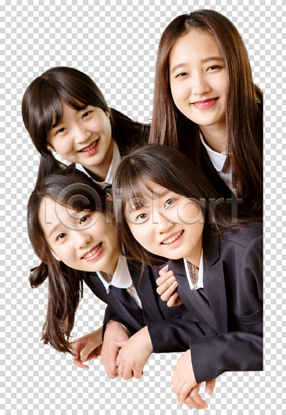 함께함 10대 고등학생 사람 십대여자만 여러명 여자 청소년 한국인 PNG 편집이미지 고등교육 교복 교육 누끼 상반신 여학생 웃음 친구 편집소스 학생